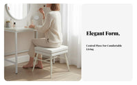 Upholstered Makeup Seat French design Vanity Stool Elegant Design for Living Room
