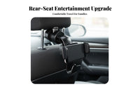 2-in-1 Car Hook Phone Mount 360° Rotation 2-in-1 Car Headrest Hook Rear Seat Phone Amusement Stand Anti-Slip for Travel
