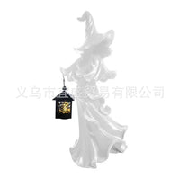 Halloween Witch Ghost Ornament with LED Light for Home Decor