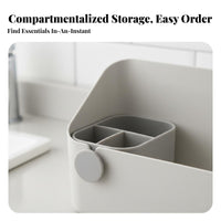 Multi-Compartment Organizer Space-Saving Compartmentalized Makeup organizer