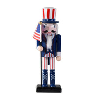 25cm King Nutcracker Christmas Decoration European Style Wooden Figurine