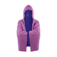 Hooded Cooling Towel Cloak Lightweight Snap-Front Towel Cloak Absorbent