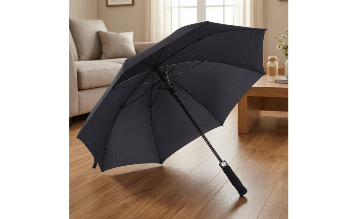 Long Handle Umbrella with 16 Ribs One-Handed Automatic Open Umbrella Windproof Heavy Duty for Commuters, Professionals, Commuting, Business Travel