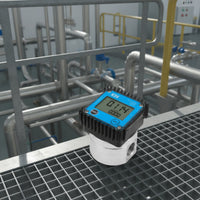 Compact Fluid Meter with LCD Display Accurate Digital Fluid Meter Exact Long-Lasting for Technicians, Operators, Fluid Handling, Test Benches, Workshops