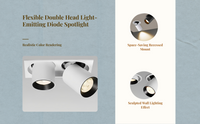 COB rotatable dimmable LED spotlight
