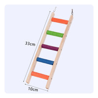 Hanging Bird Ladder Toy with Hooks Natural Climbing Ladder Toy Compact Easy to Use for Birds