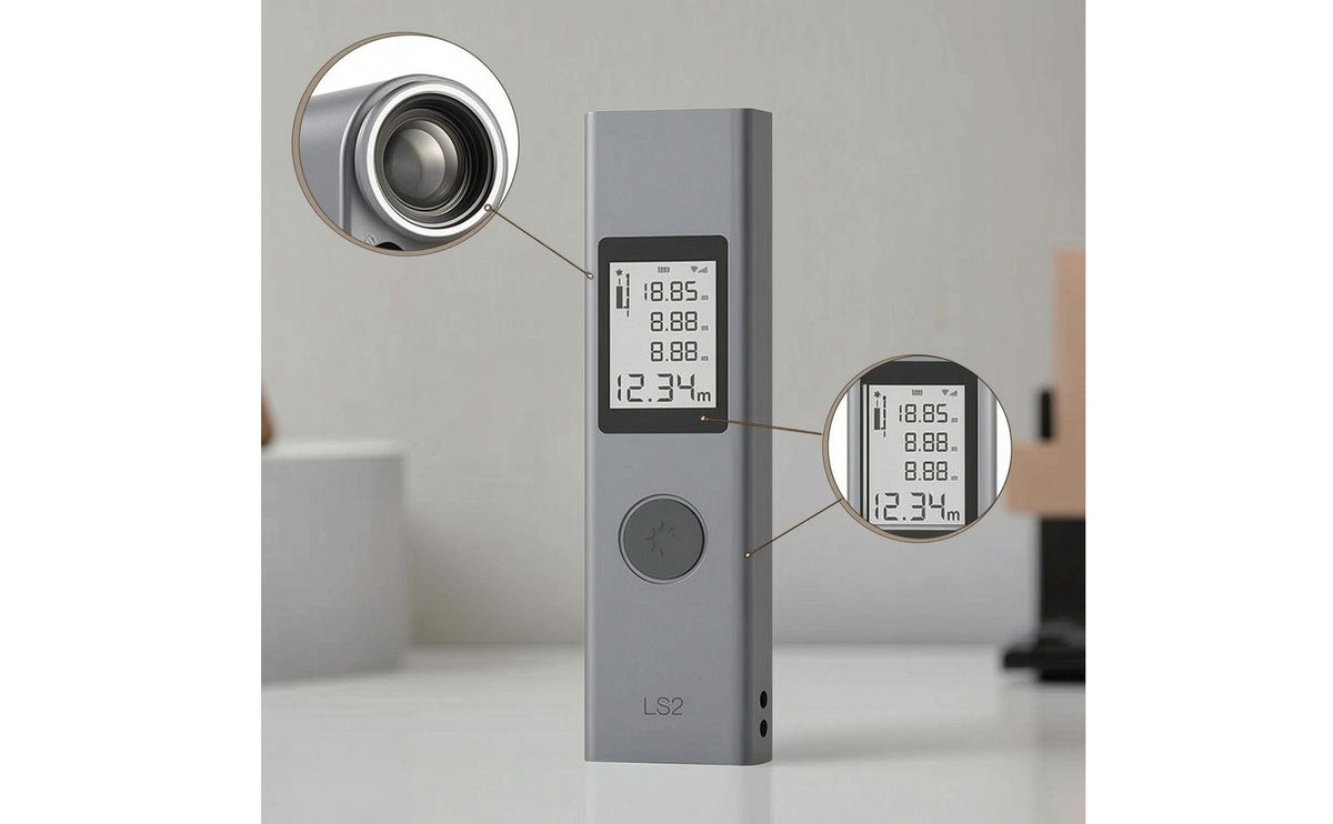 Compact Laser Distance Meter Rechargeable Laser Measure Handheld Digital Measuring Tool Portable for Interior Design