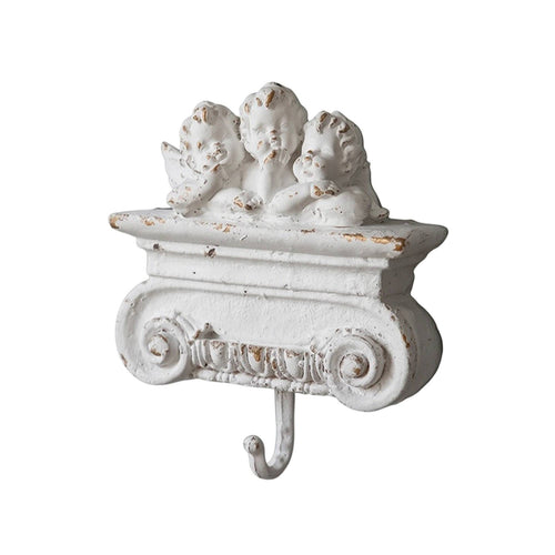 Angel Wall Hook White Cherub Wall Hook Classical for Entryway
