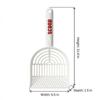 Cat Litter Sifter and Metal Scooper, Large Size Stainless Steel Fine Mesh Litter Sifter for Clumping Bentonite Metal Ladle for Cat Owner