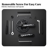 144 BCD Crankset Aluminum Alloy Fixed Gear Crankset Lightweight Track Bike Chainset for Biking Hobbyists, Everyday Cyclist S, Velodrome, Commuting