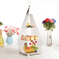 Birdcage Dessert Stand Hanging Hook Birdcage Dessert Display Iron Construction Table Decor for Buffet