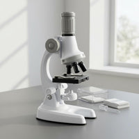 1200x Scientific Microscope Set Gift Portable Kids Scientific Lens Learning Educational Toy for Elementary Students