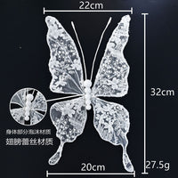 彷真蕾丝蝴蝶手工制作户外防水彷真蝴蝶商场橱窗布置婚礼装饰