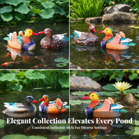 Waterproof Buoyant Duck Ornaments | Molded Feather Texture, Realistic Bird Styling, buoyant Ducks, for Ponds