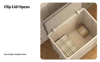Collapsible Fabric Container Large Capacity Household Storage Clear View view panel
