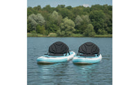 2 Pieces Kayak Seat with Backrest Padded Kayak Seat with Storage Bag Contoured Cushion for Kayakers, Paddleboarding