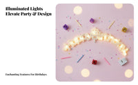 Crown Birthday Cake Light Powered Party Greetings Cake Topper Cooking Accessories