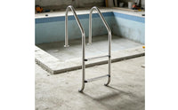 No-Drill Stainless Steel Pool Ladder Polished 2-Step Pool Ladder Stable Long-Lasting