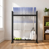 Badminton Racket Stand Carbon Steel Badminton Racket Rack Baked Paint Finish Storage Furniture