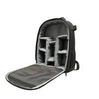 Front Opening DSLR Camera Backpack Mesh Pocket Padded Camera Backpack Safeguarding Photo Storage Black for Photographers