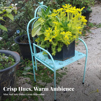 Foldable Chair-Shaped Plant Display space-saving Size Dollhouse Furnishing for children