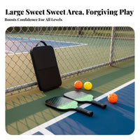 7 Pieces Fiberglass Pickleball Paddles Lightweight Fiberglass Pickleball Racket Kit Anti-Slip Grip Large Sweet Area for Outdoor