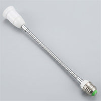 Desk Lamp Extension with 300mm Total Length, Flexible Gooseneck Bedside Lamp Adapter, E27 to E27 Reading Lamp, 1A Rated Current 30cm Hose