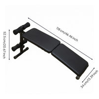 Incline Sit-up Bench Black Foldable Sit-up Bench Compact Fitness Equipment