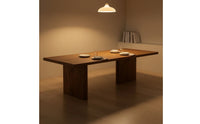 Natural Grain Solid Wood Dining Table Minimalist Wooden Dining Table Sturdy for Families, Kitchen, Study
