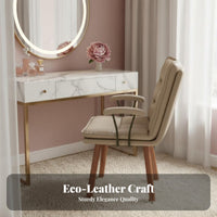 Upholstered rotate Chair Padded Seat and spine Upholstered Wood Task Chair