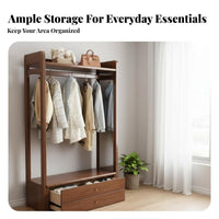 Multi-Functional Design Clothes Valet with Full-Length Mirror Space-Saving Garment Stand Hall Tree for Apartment Dwellers, homeowners, Renters, Bedroom, fitting area, Entryway, spacious Closet