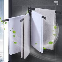 Wall Towel Rack with Rotating Arms Modern for Bathroom, Utility Room