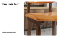 Bar Stool with spine supportrest Western design Counter Chair Wide Stable Base for Cafe