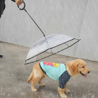 Waterproof Dog Umbrella Rainproof Transparent Dog Umbrella for Rainy Walks