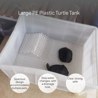 Plastic Turtle Tank with Drain, Tortoise Habitat Box
