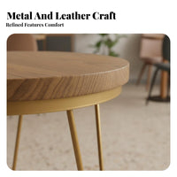 circular table with 2 Upholstered Chairs Modern Design Bistro Set for Cafe, for two