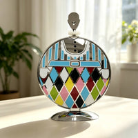 Dessert Stand with Mirrored Finish Compact Pedestal Holder Ornate for Hosts