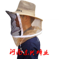 牛仔防蜂帽带不锈钢锁扣蜜蜂防护帽养蜂工具速卖通亚马逊销蜂帽