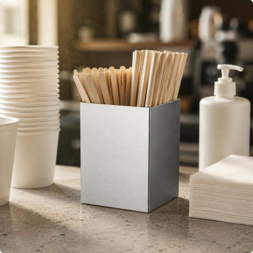 Countertop Storage Box Brushed Silver Stainless Steel Storage Box Polished Edge
