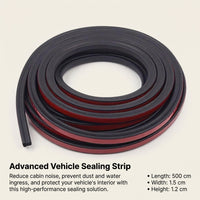 Car Door Seal Strip, Waterproof Rubber Sealing Strip for Trucks, Soundproof Door #variant:5 Meters (Single Car Door)