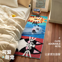 儿童地毯宠物长条卡通地垫可爱猫咪ins风卧室床边毯凉感夏季防滑