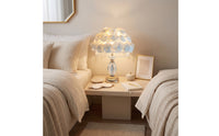 Floral Flower Table Lamp Romantic Bedside Lamp Decorative Crystal-Style for Bedroom, Reading Corner