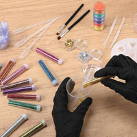 Resin Dice Casting Form Kit Geometric Dice Casting Form with Inserts Easy to Clean for Crafters