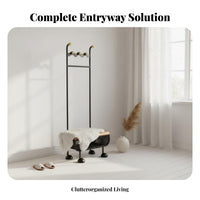 Coat Rack with Shoe Bench comprehensive Design for Foyer