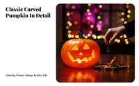Orange Pumpkin Decoration with Light