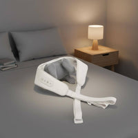 Encircling Design Heated Shoulder and Neck Massager Padded Neck and Shoulder Massager Adjustable Strap Massage Device Kneading Heads