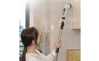 6 Pieces Rotating Brush Cleaner Electric Scrubber Replaceable Brush Heads Telescopic Extension Shaft Suitable for Household Cleaner Bathroom Deep Cleaning Glass Surfaces Home Cleaning Tool