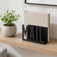 Iron Desk Organiser, Minimalist Document Tray for Home Office, Metal Mail Organizer Letter Holder