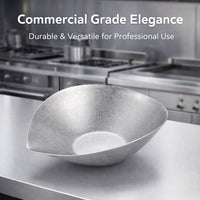 Irregular Stainless Steel Plate, Snowflake Silver
