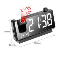 Projection Alarm Clock Humidity Display Time and Temperature Projection Clock